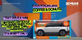 Enjoy premium coffee, donuts at iCaur PJ – test drive and stand to win a Nintendo Switch fr Sept 27-28