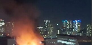 A turbine plant is on fire in Yekaterinburg, Russia: the fire has covered about 1000 square meters