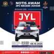 JPJ eBid: JYL and QPE number plates up for bidding