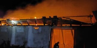 Enemy strike on Chernihiv region: 66-year-old woman wounded, hangar caught fire, administrative building, private house and car damaged