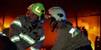 A fire broke out in Kyiv's Pechersk district as a result of a UAV attack