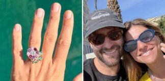 The CEO of a cult-favorite accessories brand is engaged. See her flower-shaped ring, which is made from diamonds and rubies.