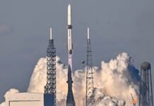 Watch Blue Origin’s New Glenn booster land back on Earth after matching SpaceX with latest launch