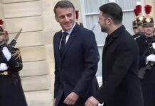 Zelenskyy arrived at the Élysée Palace and met with Macron