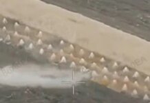 Russian assault trooper died, stuck in the "dragon's teeth" of the 110th brigade