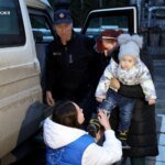Three generations of a family evacuated from the Zaporizhzhia frontline zone