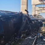 Crane collapses on train in Thailand: 22 dead