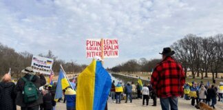 Washington hosted a march on the fourth anniversary of Russia's full-scale invasion of Ukraine