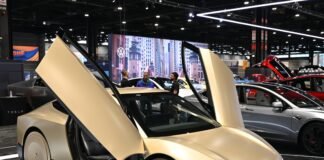 Tesla says the first Cybercab just rolled off the production line at Gigafactory Texas