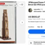 A LEGO-style replica of JPMorgan’s new 270 Park skyscraper has an internal waitlist and is listed for $500 on eBay