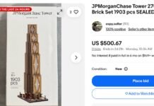 A LEGO-style replica of JPMorgan’s new 270 Park skyscraper has an internal waitlist and is listed for $500 on eBay