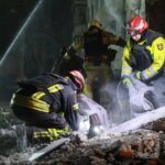 Rescuers pulled the body of the second victim from under the rubble of a high-rise building in Kharkiv