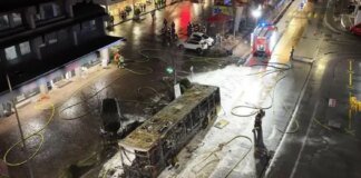Six people died in a large bus fire in Kerzers, Switzerland