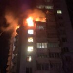 In Zaporizhzhia, a drone hit a high-rise building, injuring one person and causing fires