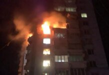 In Zaporizhzhia, a drone hit a high-rise building, injuring one person and causing fires