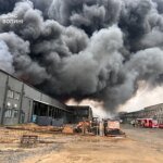 Fire at the "Nova Poshta" terminal covered 3.6 thousand square meters – State Emergency Service showed the consequences of the Russian attack on Lutsk
