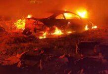 Night attack on Zaporizhzhia caused a large-scale fire in a parking lot