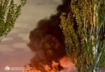Enemy attacks Dnipro again – fire breaks out at infrastructure facility