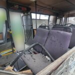 Russians hit a shuttle bus in Kherson with a drone for the second time on May 2, driver wounded