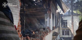 In Sumy, the body of a second deceased woman was recovered from the rubble of a kindergarten