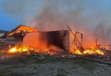 Russians strike farm in Chernihiv region with drones: one man killed, two others wounded