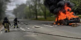 Shelling of Kherson on May 13 – Russians hit a fire truck, two people injured