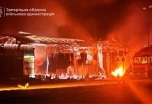 In the Zaporizhzhia district, a Russian drone hit a gas station, a woman was injured, and a fire broke out