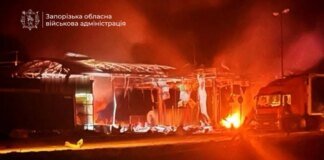 In the Zaporizhzhia district, a Russian drone hit a gas station, a woman was injured, and a fire broke out