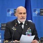 The Chair of the NATO Military Committee called the war in Ukraine "brutal" and warned of a storm amid global crises