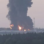A large-scale fire broke out in the Moscow region, smoke is visible for dozens of kilometers