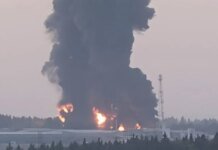A large-scale fire broke out in the Moscow region, smoke is visible for dozens of kilometers