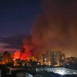 A massive missile attack continues in Kyiv, with numerous strikes recorded