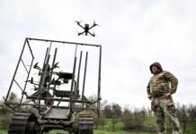 Ukraine is teaming up its war robots with flying drones for maximum effect in battle